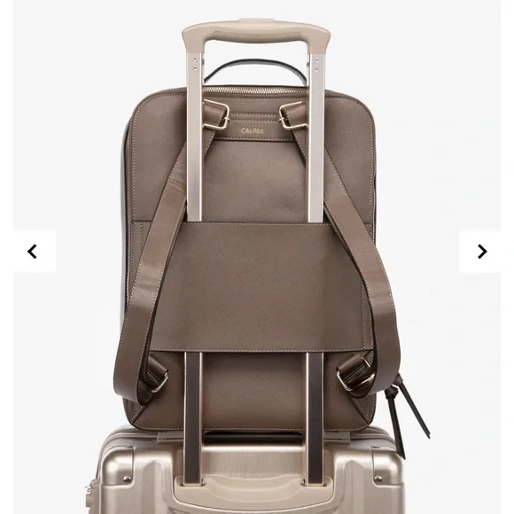 Calpak Kaya 15 inch Laptop Backpack in Mocha - Picture 8 of 11